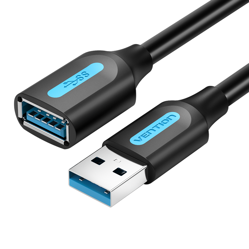 VENTION - Cable de extensión USB 3.0 de 1.5 pies, cable USB tipo A macho a hembra, cable de extensión USB de 5 Gbps, transferencia de datos de alta velocidad, compatible con impresora, disco duro, teclado, mouse