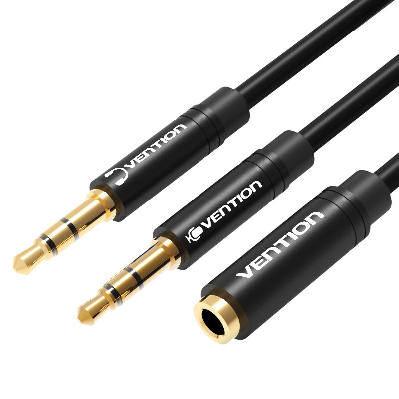 Vention Cable Audio Auxiliar 3.5mm Hembra - 2x3.5mm Macho, 0.3m