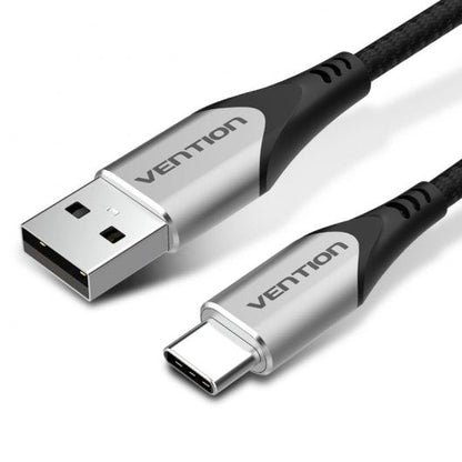 Vention Cable USB C Macho- USB C Macho Algodón Trenzado 1m