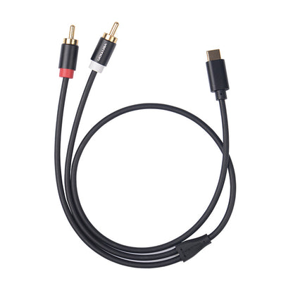 Cable de audio USB C a 2 RCA, cable Vention tipo C a RCA, cable 2RCA jack USB-C línea de audio, RCA a altavoz adaptador de cable para estéreo de coche, teléfono, tablet, cine en casa, amplificador, DVD, altavoz (3 m)