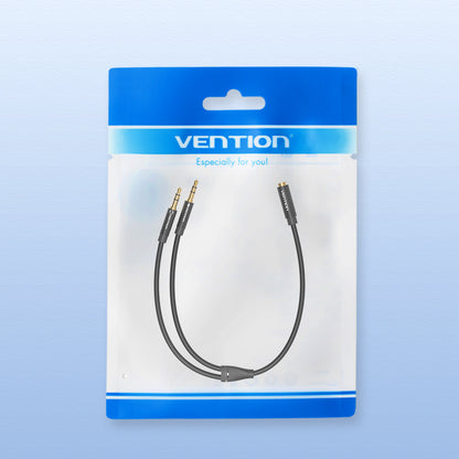 Vention Cable Audio Auxiliar 3.5mm Hembra - 2x3.5mm Macho, 0.3m