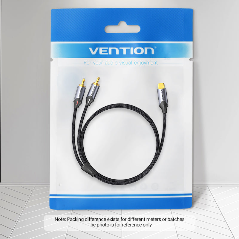 Cable de audio USB tipo C a 2 RCA, cable RCA tipo C a 2 RCA Jack, línea de audio USB-C para Xiaomi, LG, teatro en casa, amplificador, DVD, altavoz (1 metro)