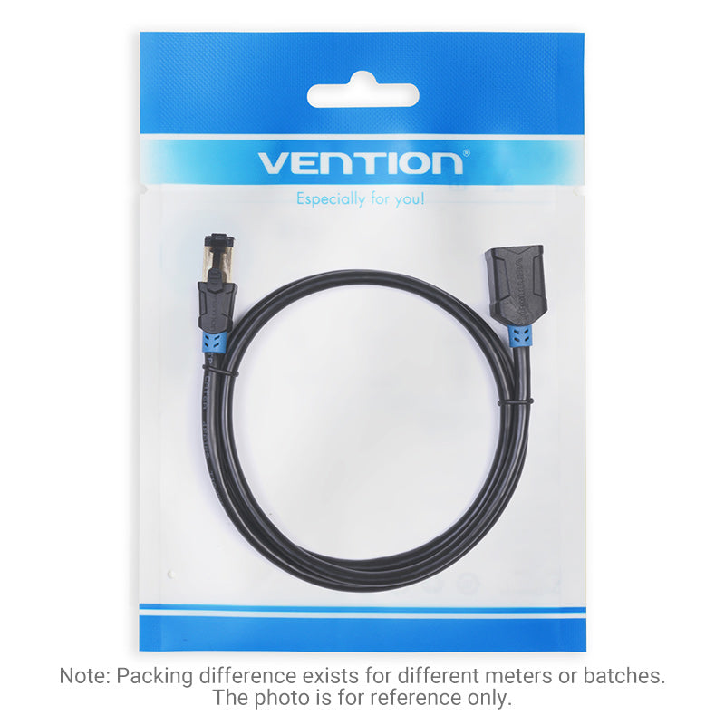 VENTION - Cable de extensión Ethernet de 16 pies, cable de extensión RJ45 macho a hembra, cable de red Cat6, cable LAN blindado para computadora, cable de conexión Ethernet Cat 6 SSTP (16 pies/5 m