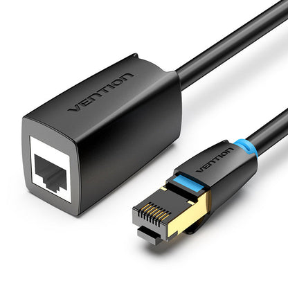 VENTION Cable de Extensión Ethernet Cat 8 Extensor de Cable Lan de 40 Gbps Cat8 Ftp Ethernet Patch Cable de Internet Blindado Rj45 Conector Macho A Hembra para Computadora, Pc, Portátil, Smart Tv 10 P