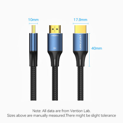 VENTION Cable HDMI 8K 2.1 15FT/5M 48Gbps, cable HDMI trenzado de ultra alta velocidad 4K a 120Hz 8K a 60Hz eARC HDR 10 HDCP 2.2 y 2.3 compatible con monitor Xbox PS4/5 HDTV Blu-ray