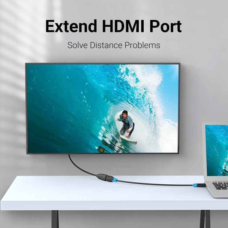 VENTION - Cable de extensión HDMI de alta velocidad 4K HDMI macho a hembra 4K a 30Hz retorno de audio compatible con Xbox One S 360, PS4, Apple TV, reproductor de Blu Ray, Wii U, etc. (10 pies)