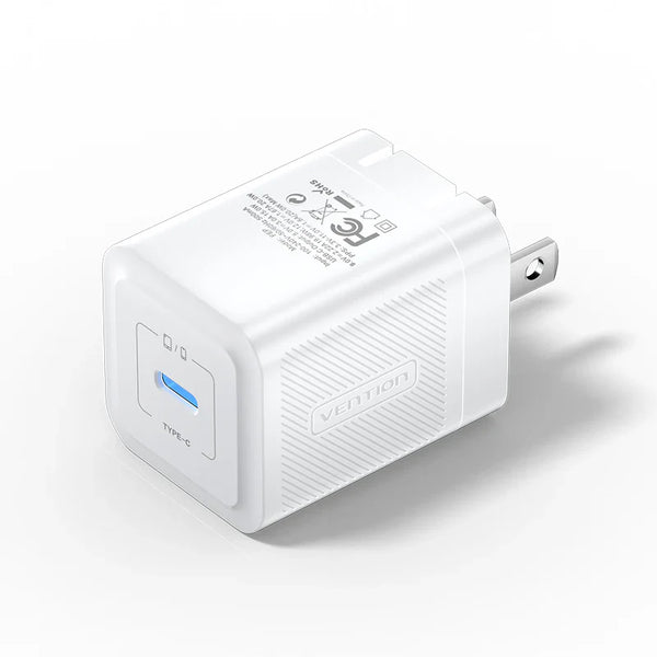 Vention Cargador Pared USB-C GaN 20W Blanco