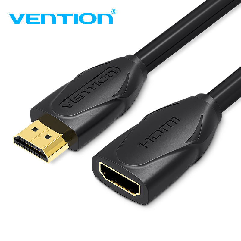 VENTION - Cable de extensión HDMI de alta velocidad 4K HDMI macho a hembra 4K a 30Hz retorno de audio compatible con Xbox One S 360, PS4, Apple TV, reproductor de Blu Ray, Wii U, etc. (10 pies)