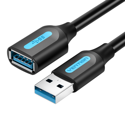 VENTION - Cable de extensión USB 3.0 de 1.5 pies, cable USB tipo A macho a hembra, cable de extensión USB de 5 Gbps, transferencia de datos de alta velocidad, compatible con impresora, disco duro, teclado, mouse