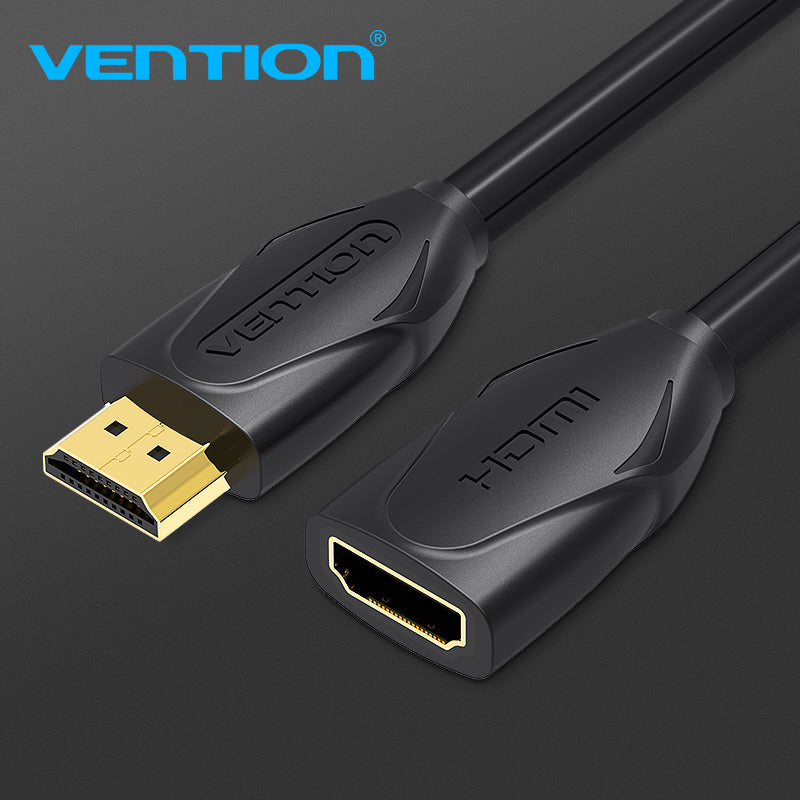 VENTION - Cable de extensión HDMI de alta velocidad 4K HDMI macho a hembra 4K a 30Hz retorno de audio compatible con Xbox One S 360, PS4, Apple TV, reproductor de Blu Ray, Wii U, etc. (10 pies)
