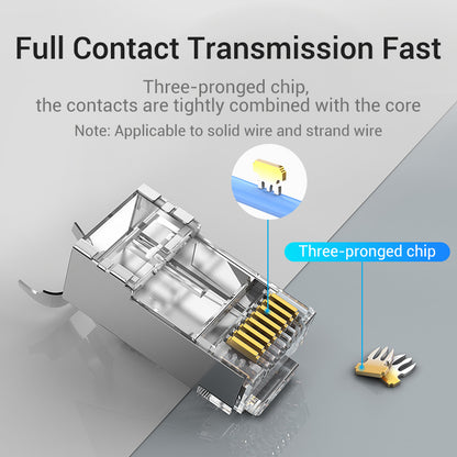 Vention Conectores RJ45 Cat.7 transparente - 10 unidades