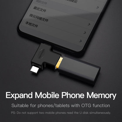 Vention Adaptador OTG, USB Tipo C y Micro USB a USB-A Hembra, 2 en 1