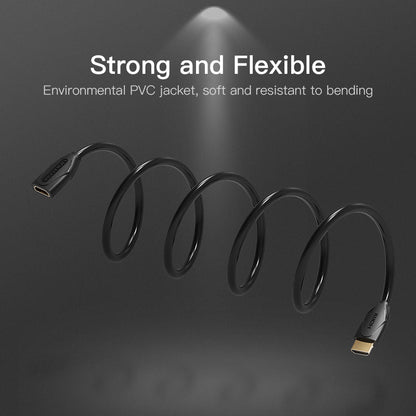 VENTION - Cable de extensión HDMI de alta velocidad 4K HDMI macho a hembra 4K a 30Hz retorno de audio compatible con Xbox One S 360, PS4, Apple TV, reproductor de Blu Ray, Wii U, etc. (10 pies)