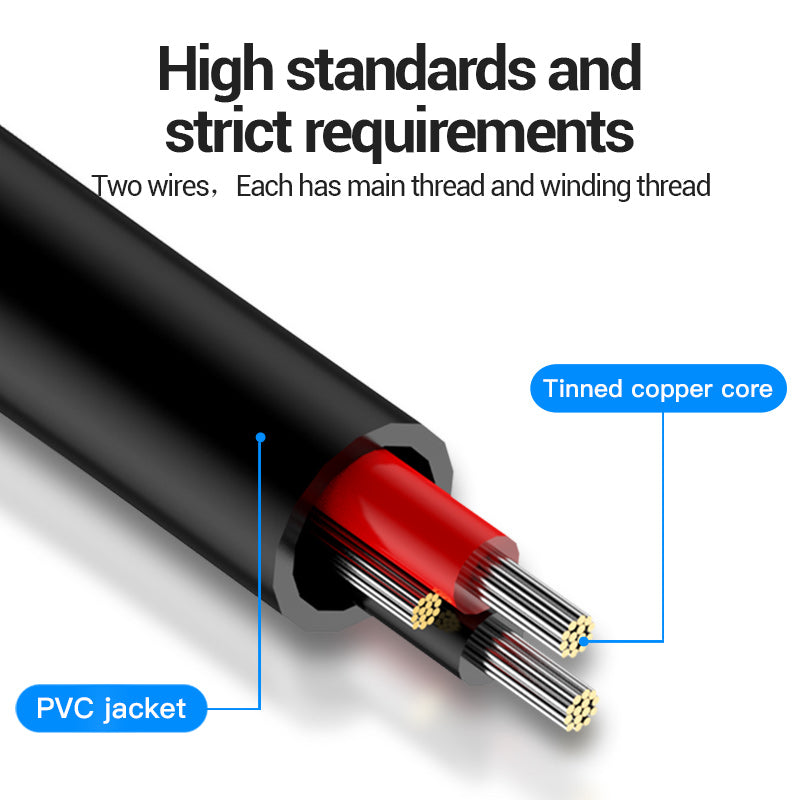 Vention Cable Audio Jack 3.5mm a 2 salidas 6.5mm, 2m, Negro