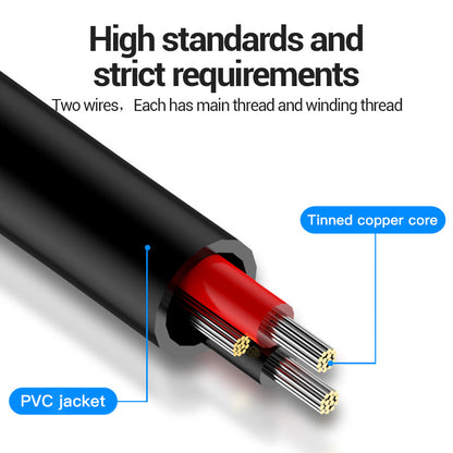 Vention Cable Audio Jack 3.5mm a 2 salidas 6.5mm, 2m, Negro
