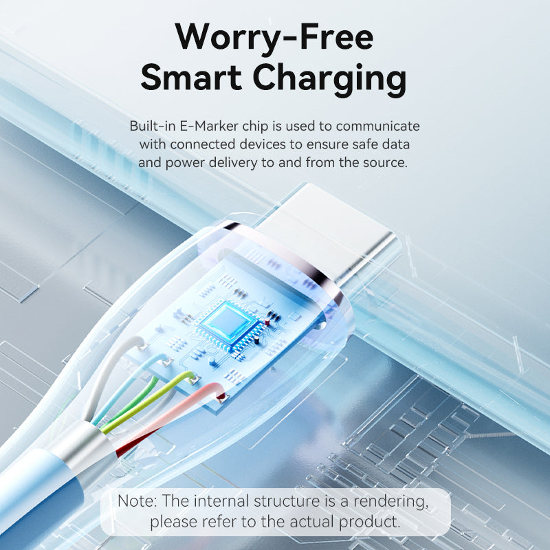 Vention Cable USB-C PD 100W Carga Rápida Silicon Verde
