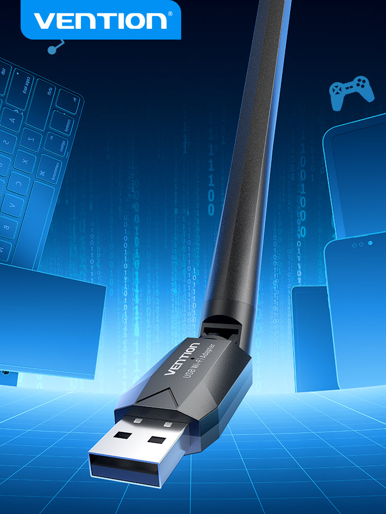 Adaptador USB inalámbrico de banda dual de alta ganancia AC650 de Vention