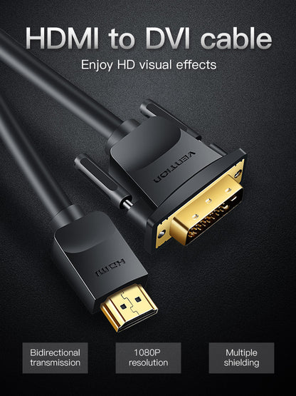 Vention Cable HDMI a DVI -D (24+1) Macho-Macho, 5m