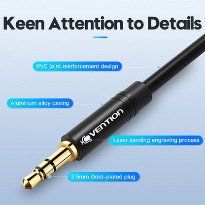 Vention Cable Audio Auxiliar 3.5mm Hembra - 2x3.5mm Macho, 0.3m