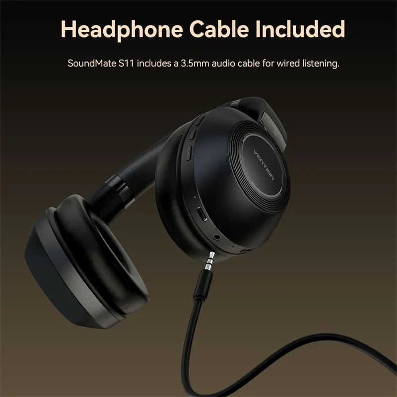 Vention Audifonos Inalambricos On-Ear SoundMate S11 Negro