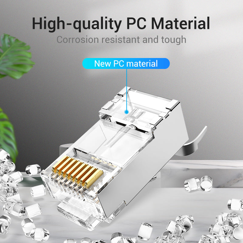 Vention Conectores RJ45 Cat.7 transparente - 10 unidades