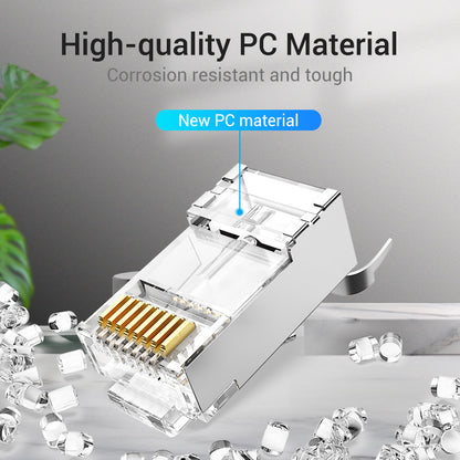 Vention Conectores RJ45 Cat.7 transparente - 10 unidades