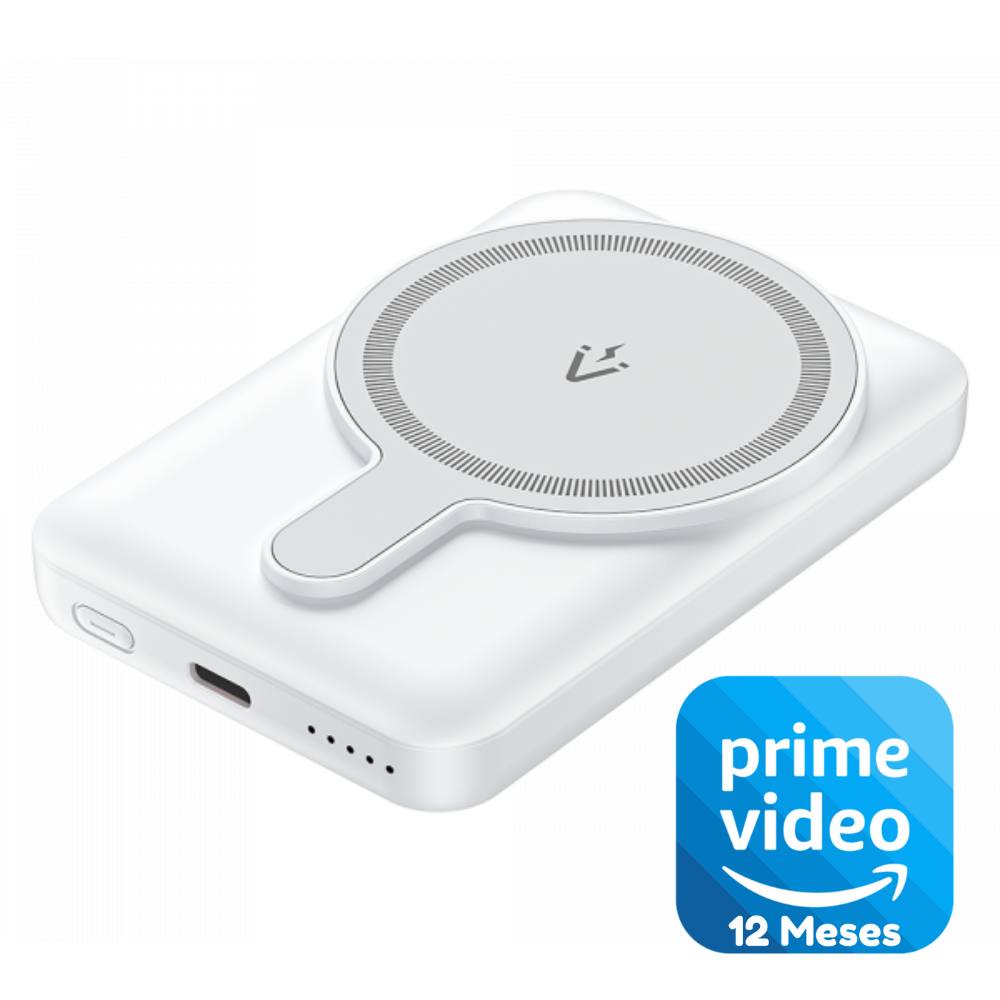 Combo PowerBank VENTION FHSW0 Batería Externa de Bolsillo, Carga Rápida, Magsafe, iPhone, Android + AMAZON PRIME VIDEO 12 MESES