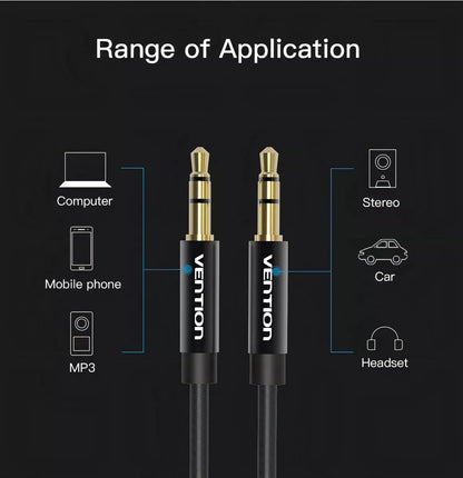 Vention Cable Audio Auxiliar 3.5mm a 3.5mm Macho-Macho, 2m
