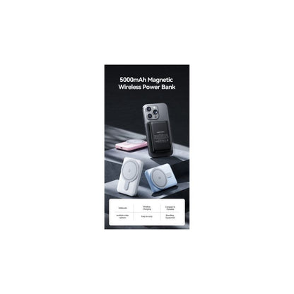 Vention Power Bank Magnetico Inalambrico Wireless 5000 mAh 20W Rosa
