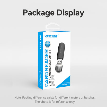 Vention Lector Tarjetas USB 3.0 SD+TF Negro
