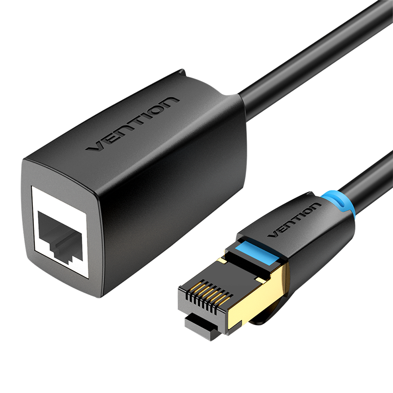 VENTION Cable de Extensión Ethernet Cat 8, Extensor de Cable Lan de 40Gbps, Parche Ethernet Cat8 Ftp, Cable de Internet Blindado, Conector Macho A Hembra Rj45 16 Pies