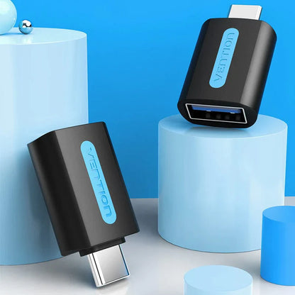 Vention Adaptador OTG USB 3.0, Tipo C Macho - USB A Hembra, PVC